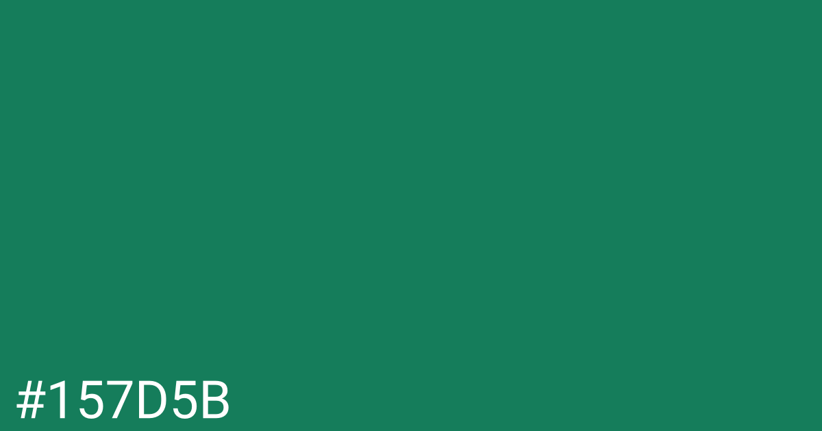 Hex color #157d5b graphic