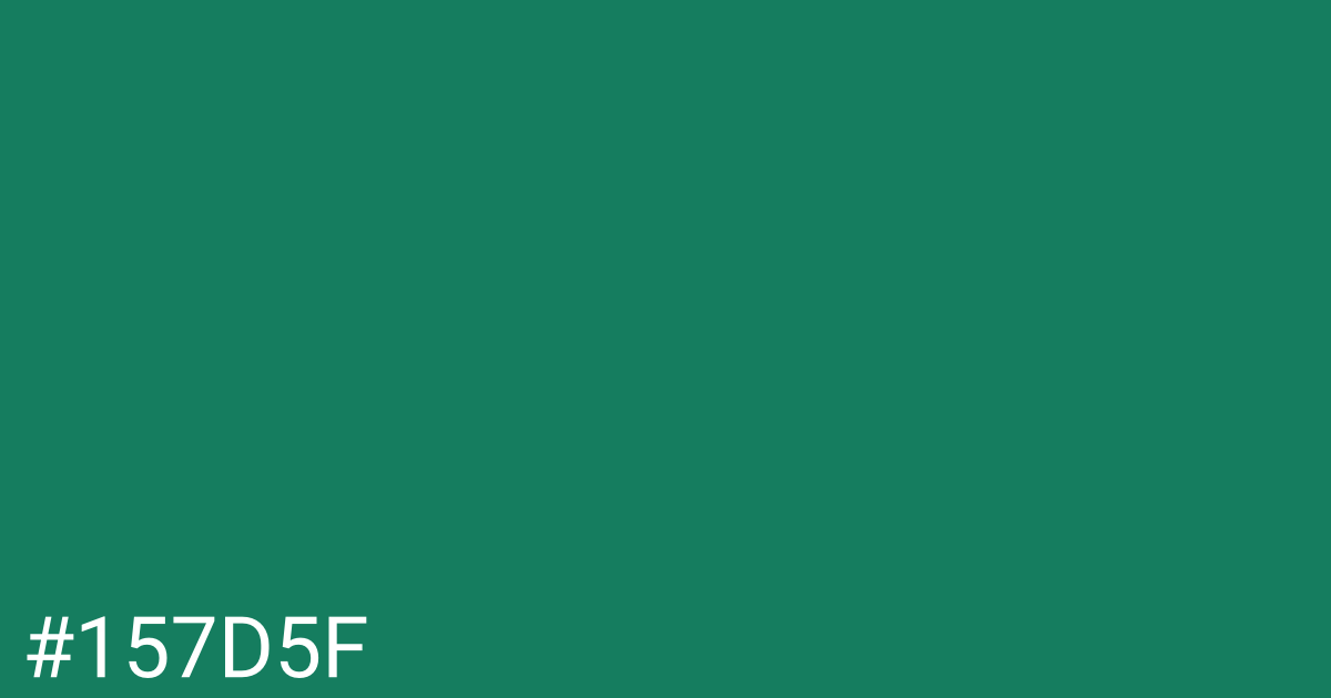 Hex color #157d5f graphic