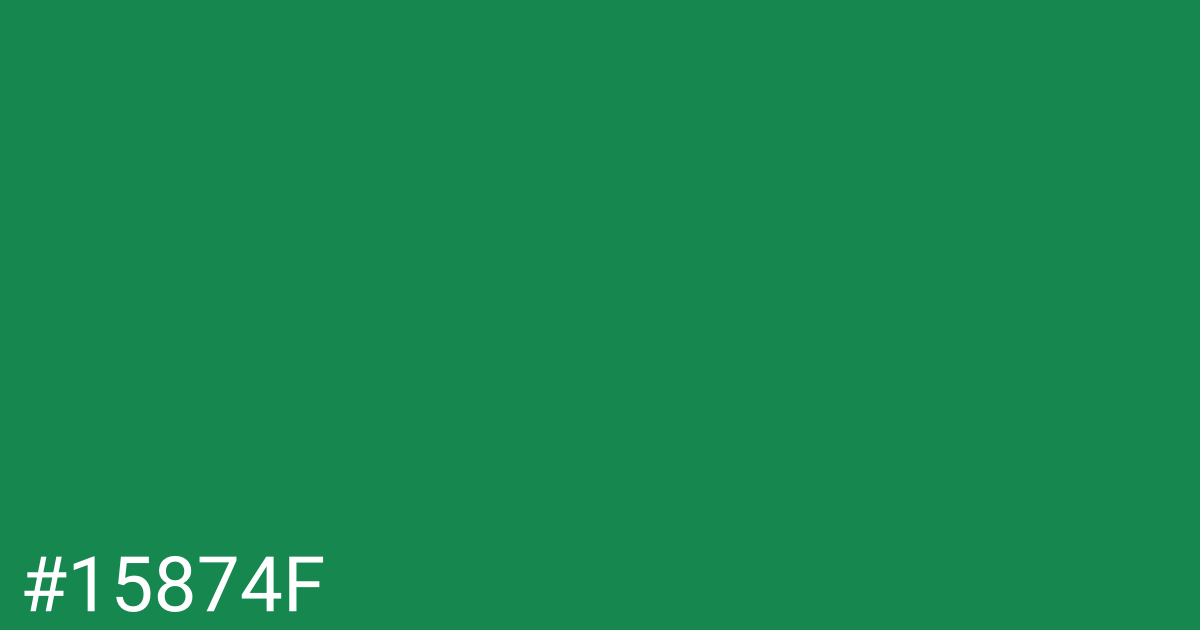 Hex color #15874f graphic