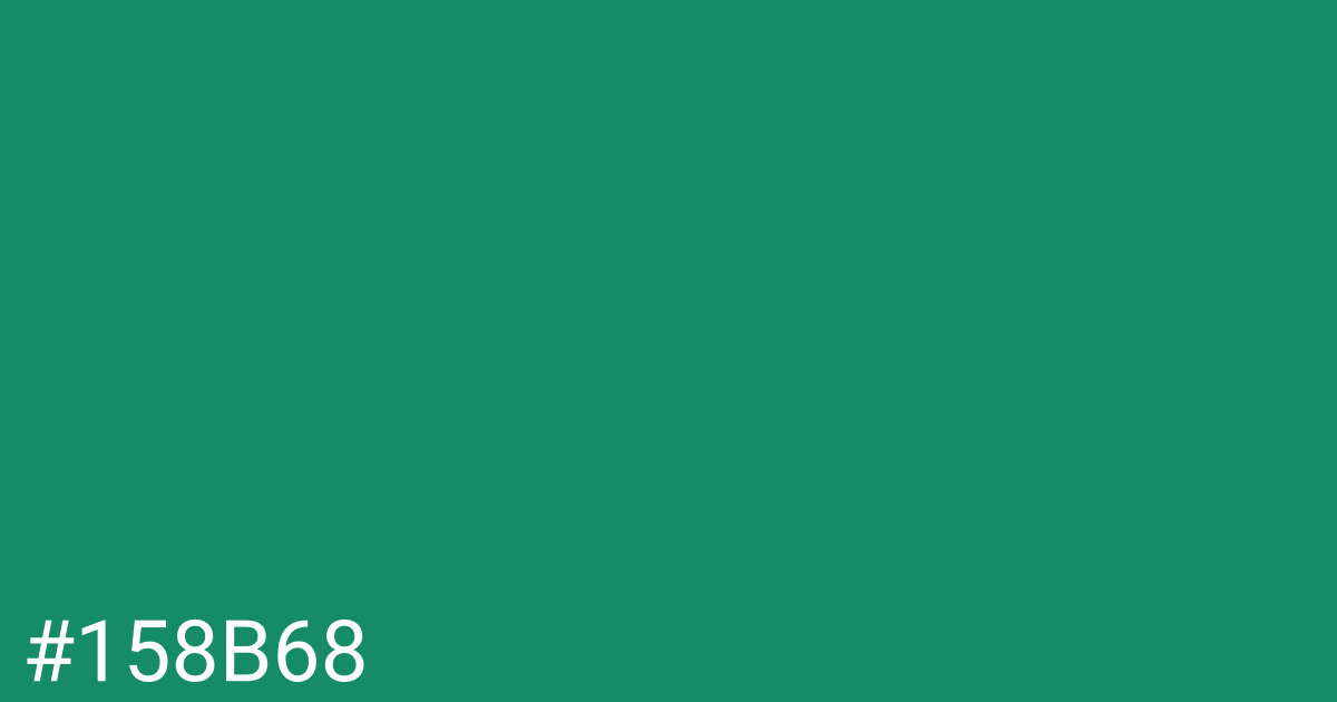 Hex color #158b68 graphic