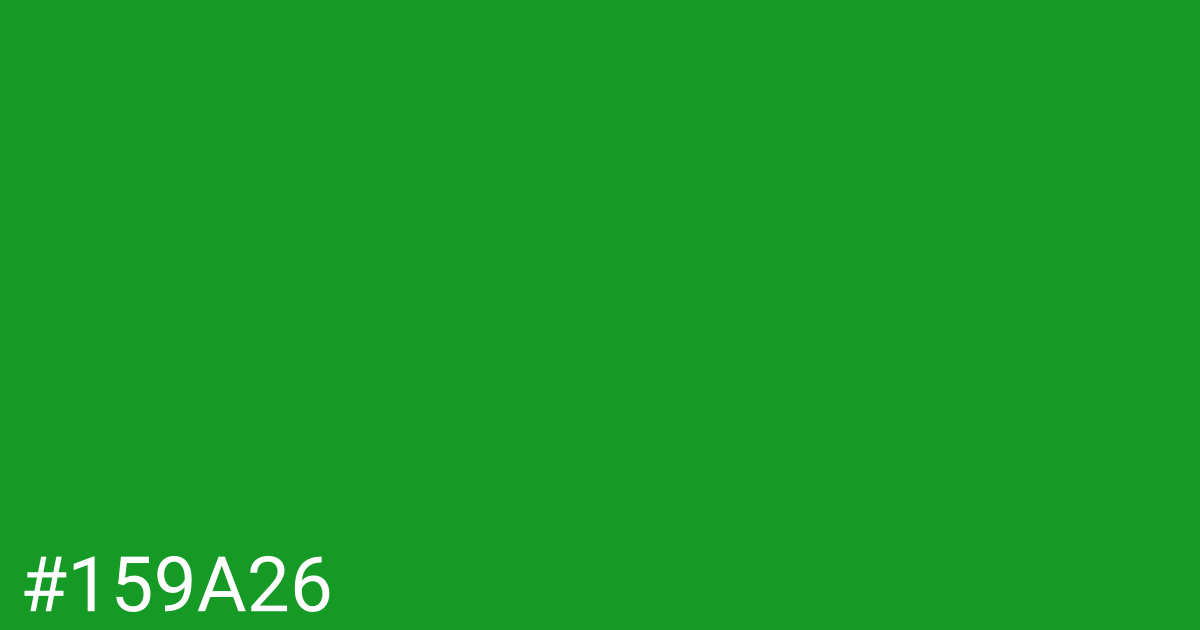 Hex color #159a26 graphic
