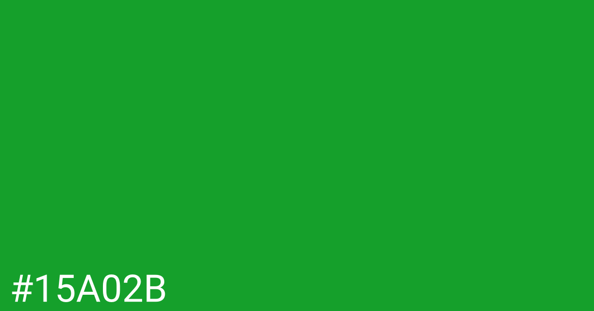 Hex color #15a02b graphic