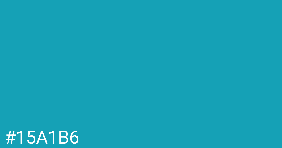 Hex color #15a1b6 graphic
