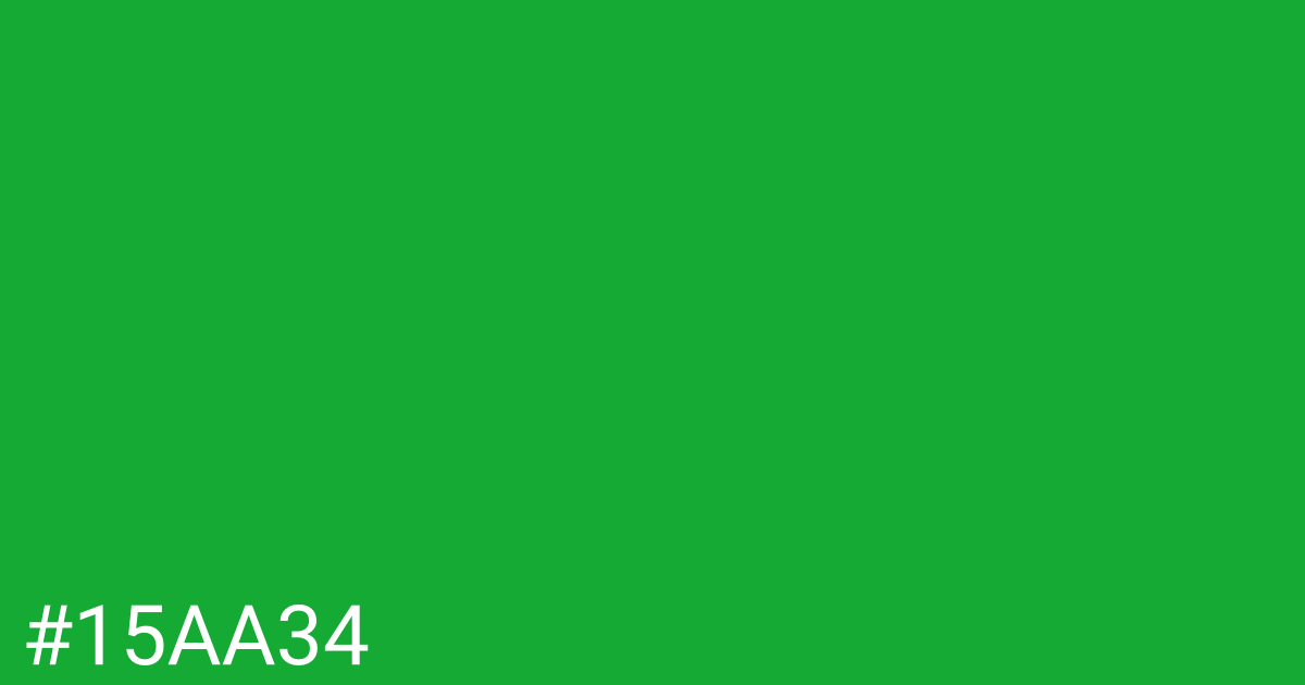 Hex color #15aa34 graphic