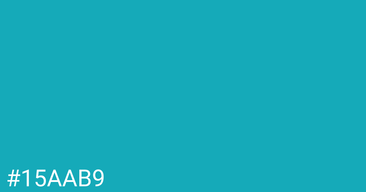 Hex color #15aab9 graphic