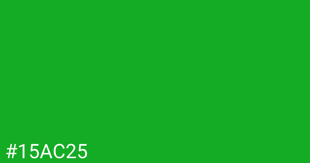 Hex color #15ac25 graphic