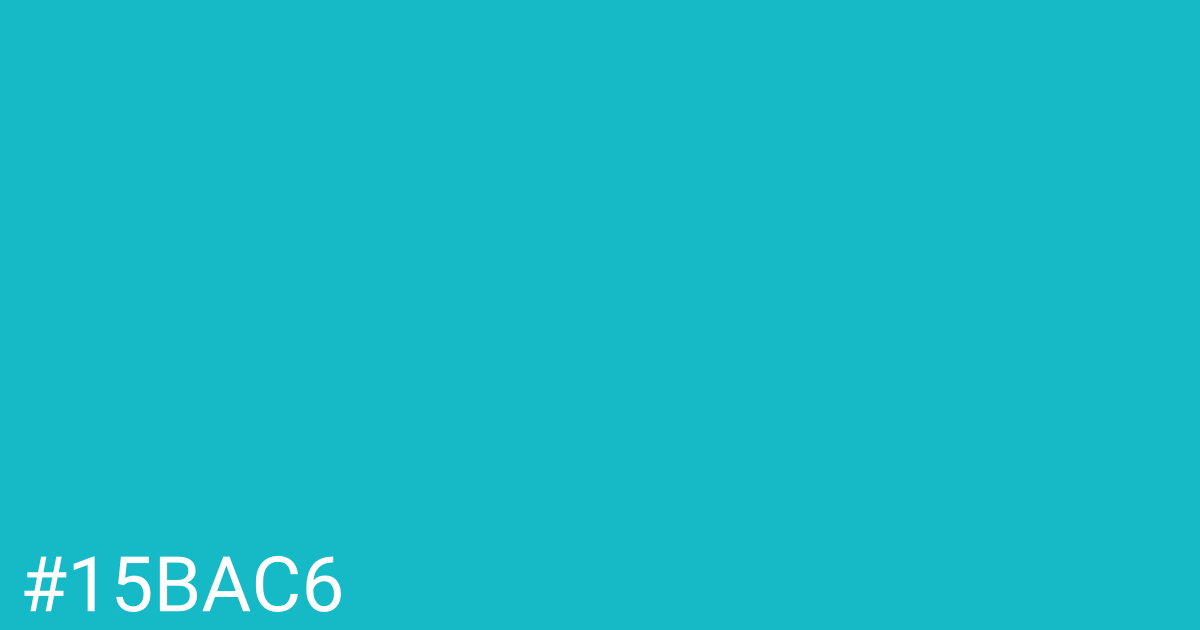 Hex color #15bac6 graphic
