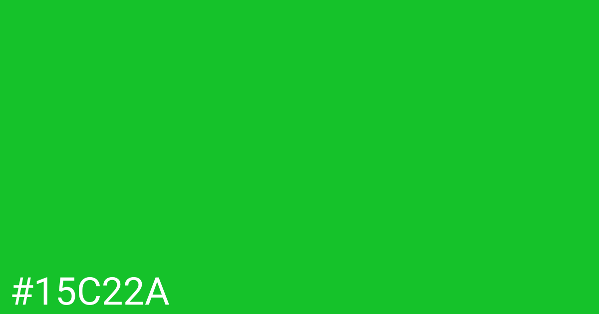 Hex color #15c22a graphic