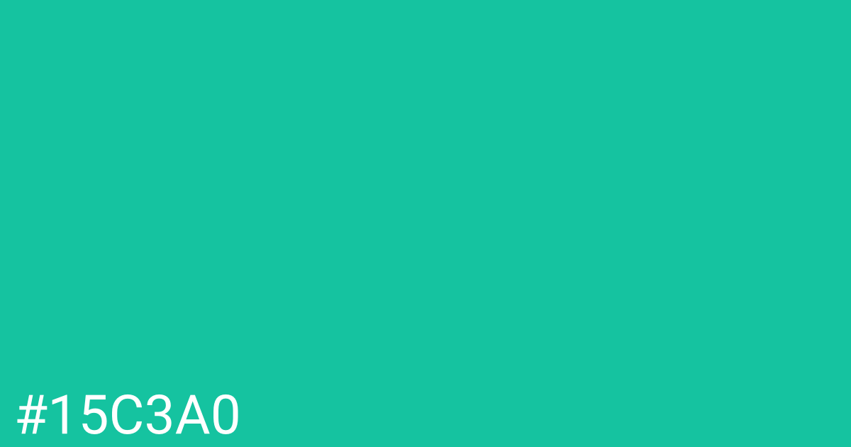 Hex color #15c3a0 graphic