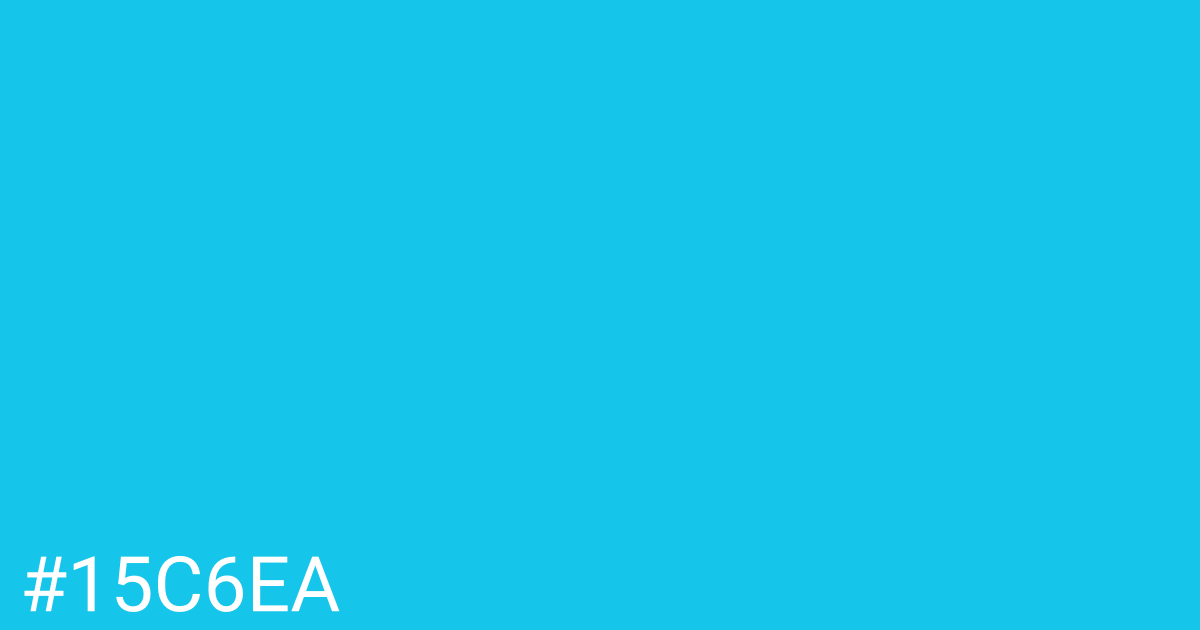 Hex color #15c6ea graphic