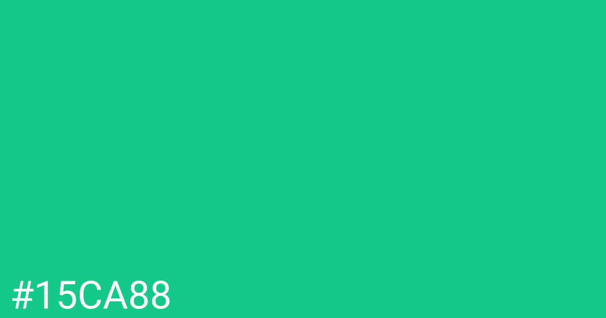 Hex color #15ca88 graphic