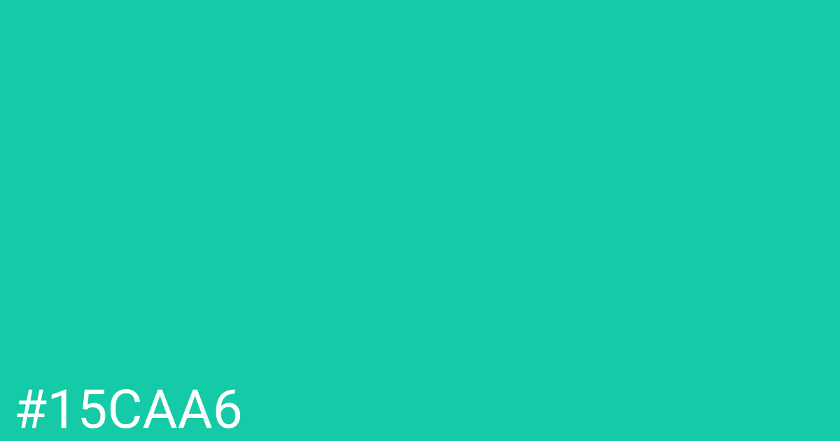 Hex color #15caa6 graphic