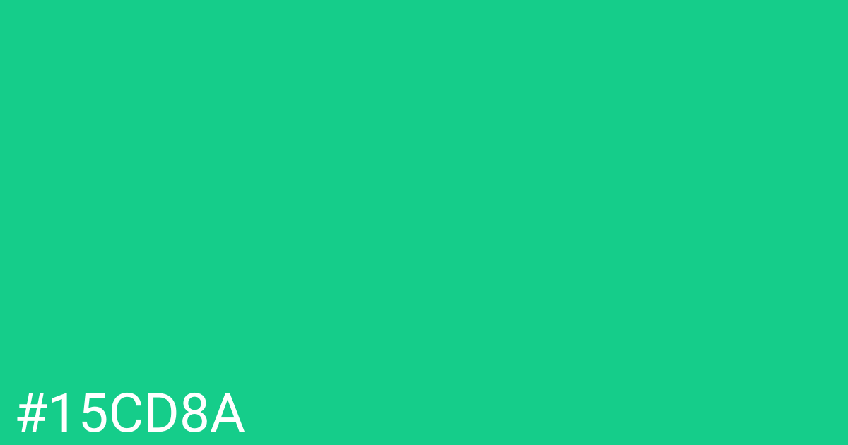 Hex color #15cd8a graphic