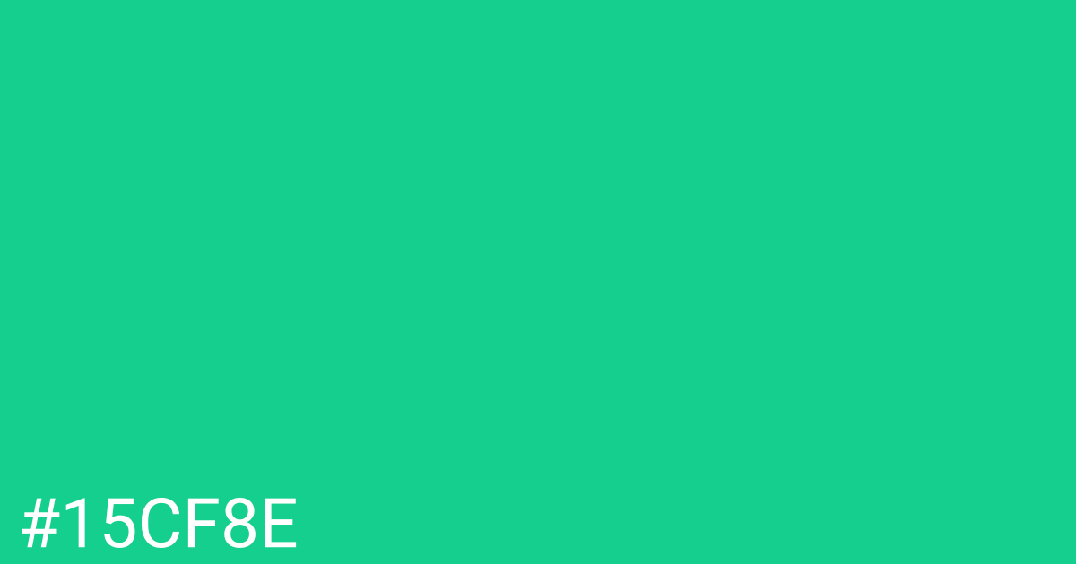 Hex color #15cf8e graphic