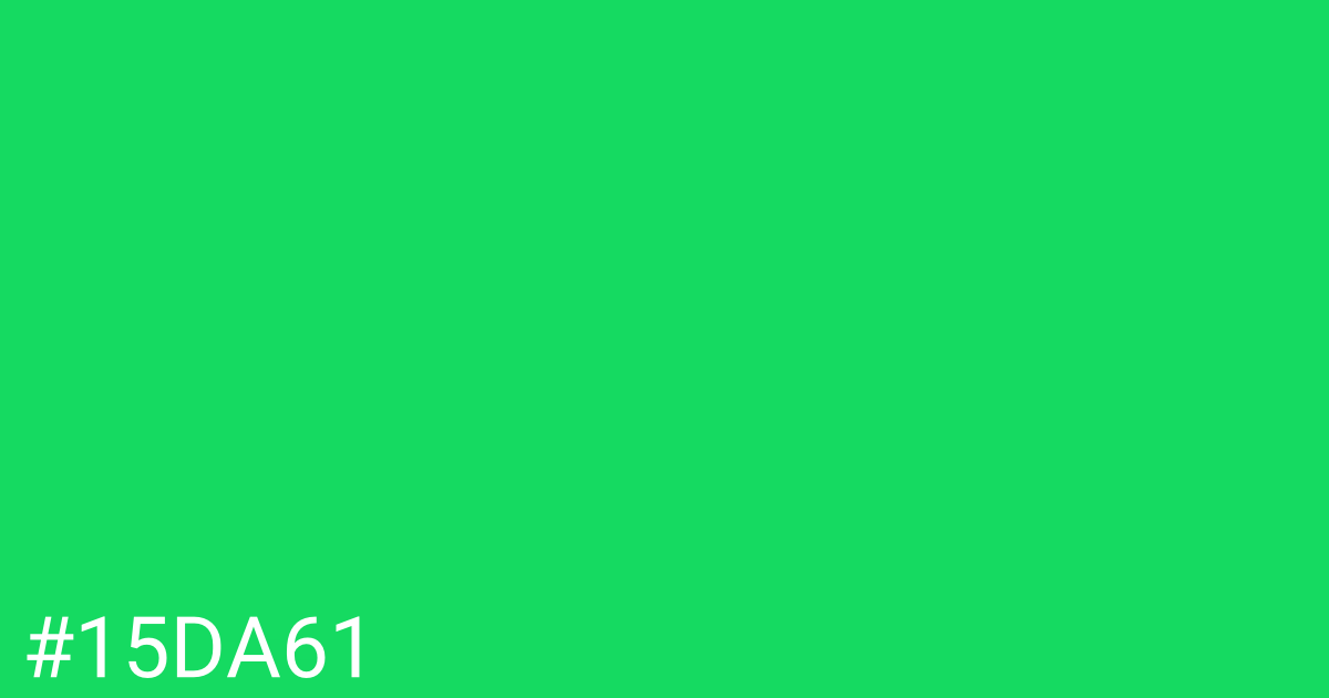 Hex color #15da61 graphic