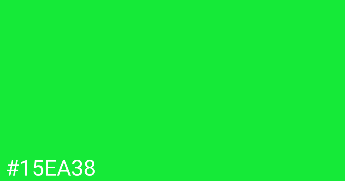 Hex color #15ea38 graphic