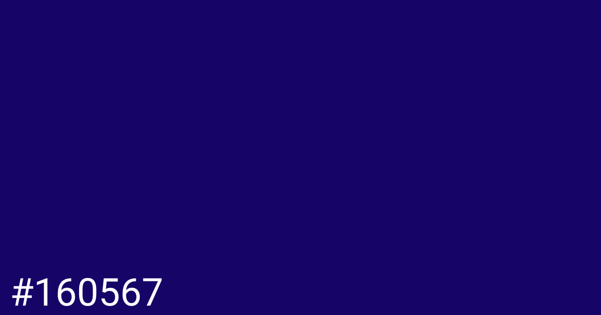 Hex color #160567 graphic