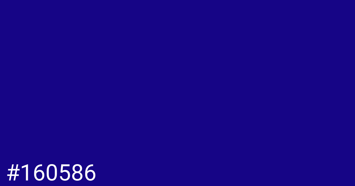 Hex color #160586 graphic