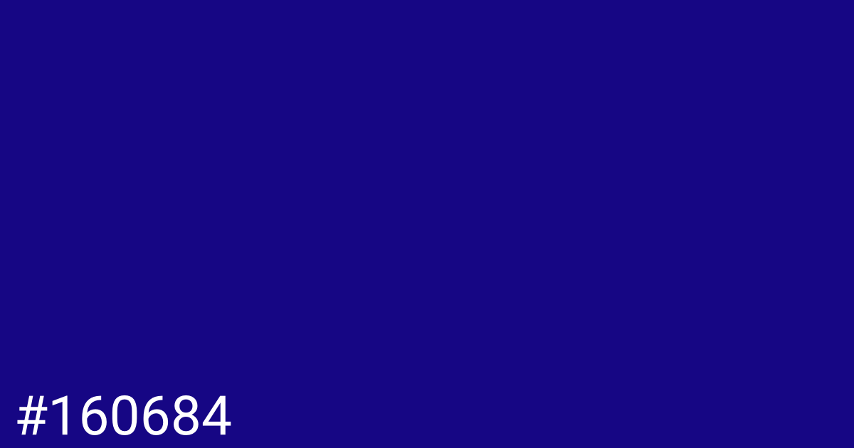 Hex color #160684 graphic