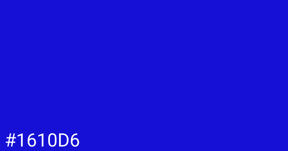 Hex color #1610d6 graphic