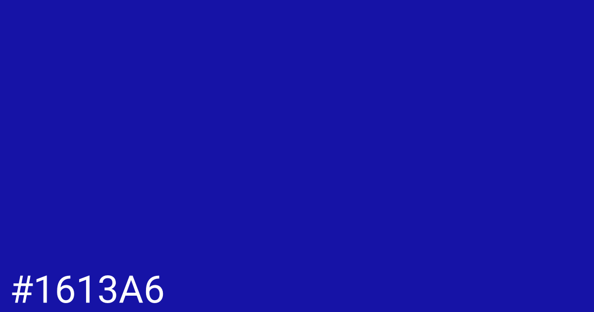Hex color #1613a6 graphic