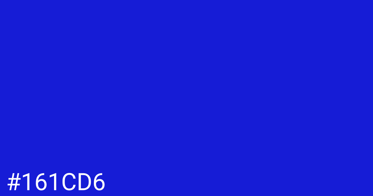 Hex color #161cd6 graphic