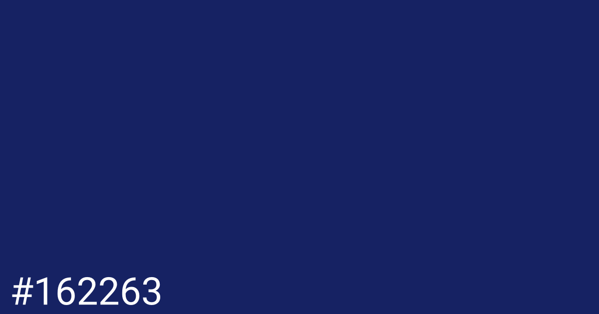 Hex color #162263 graphic