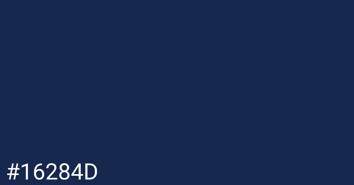 Hex color #16284d graphic