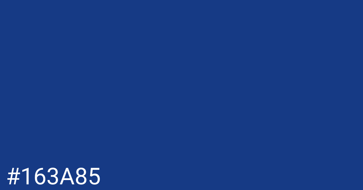 Hex color #163a85 graphic