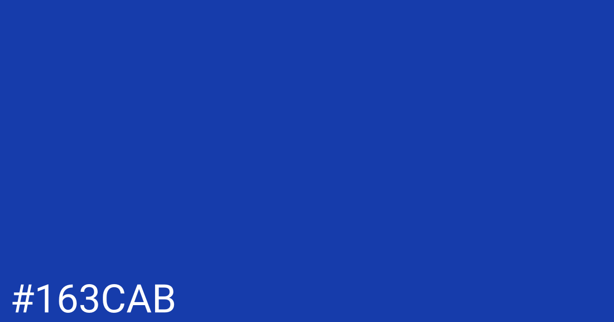 Hex color #163cab graphic