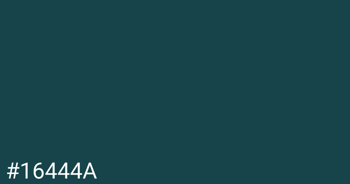 Hex color #16444a graphic