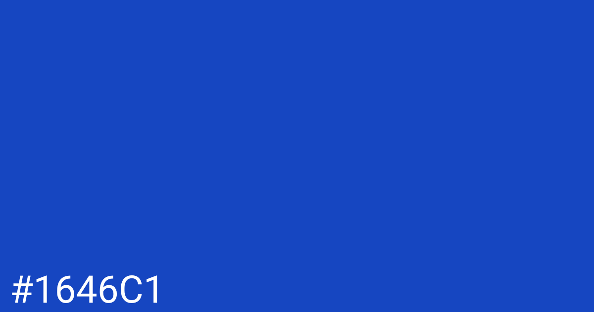 Hex color #1646c1 graphic