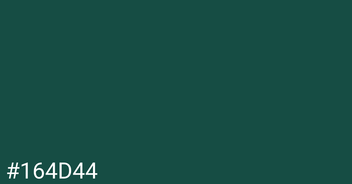 Hex color #164d44 graphic