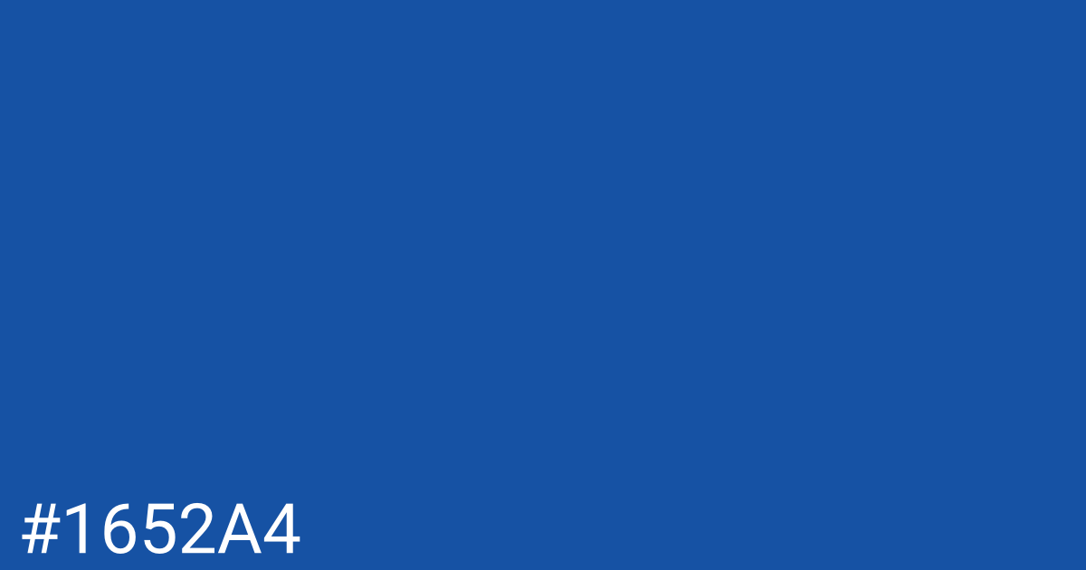 Hex color #1652a4 graphic