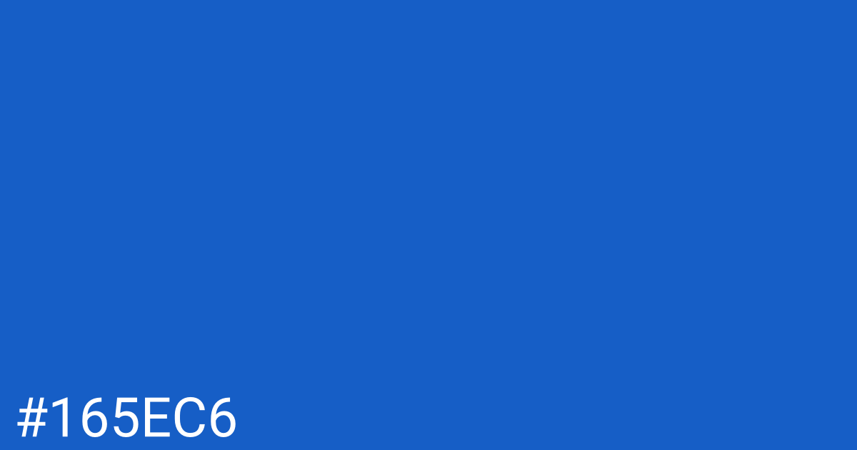 Hex color #165ec6 graphic