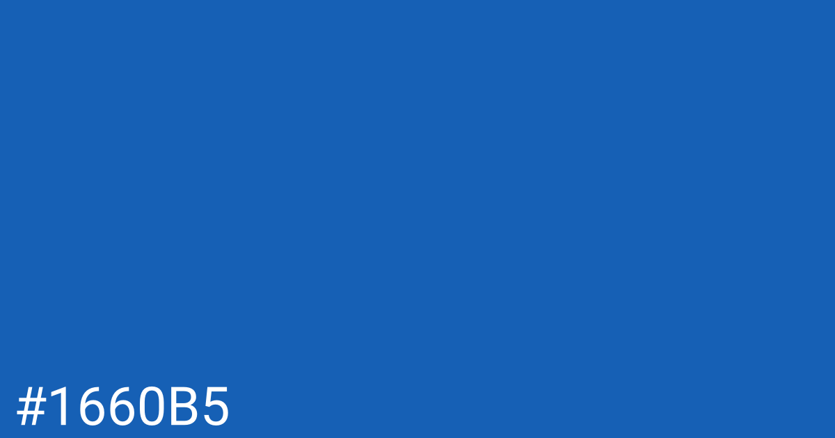 Hex color #1660b5 graphic