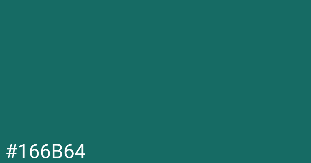 Hex color #166b64 graphic