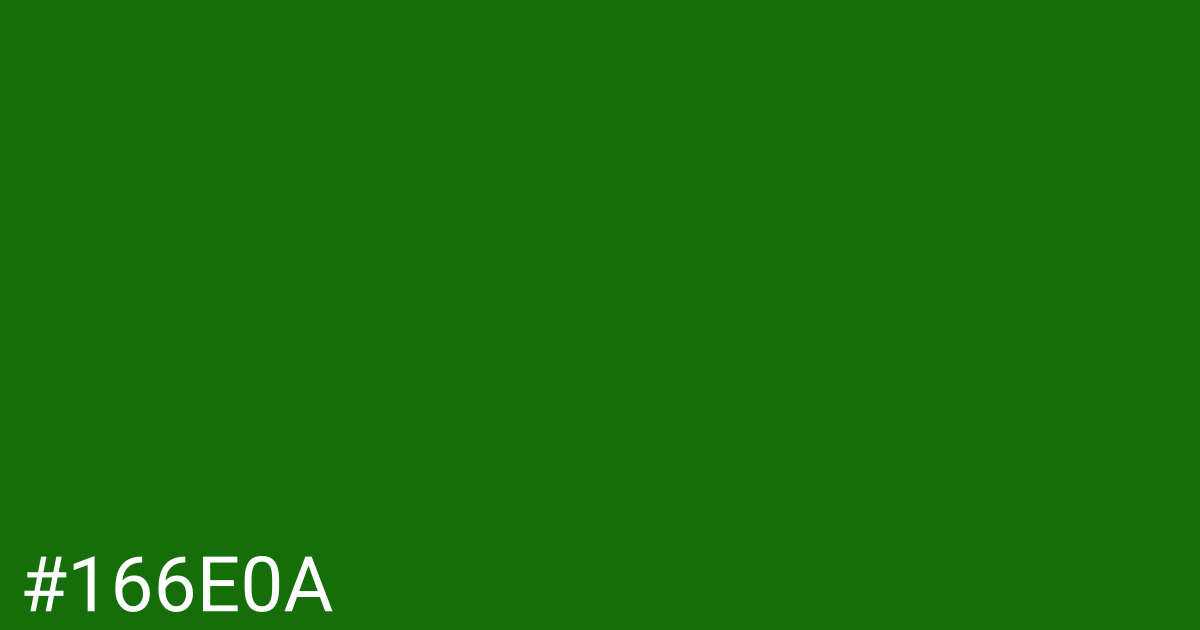 Hex color #166e0a graphic