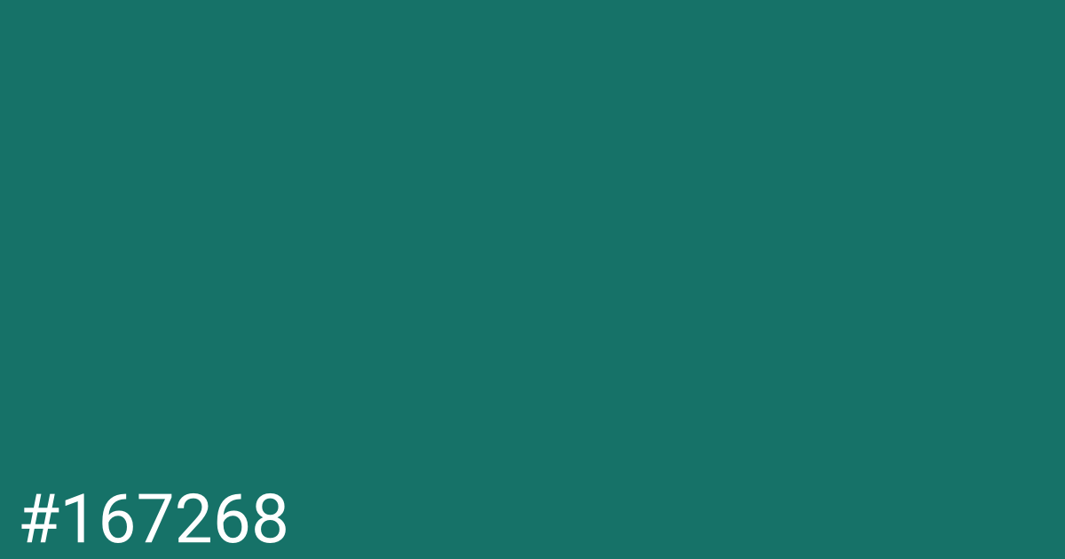 Hex color #167268 graphic