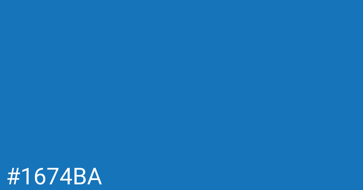 Hex color #1674ba graphic