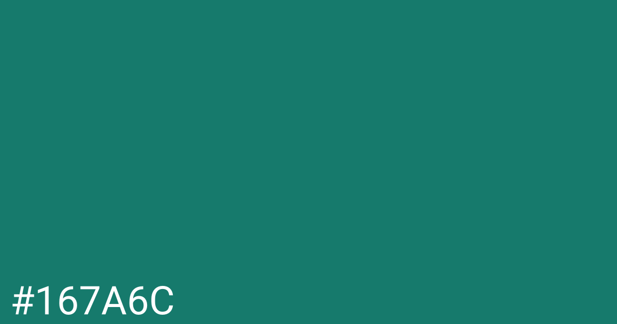 Hex color #167a6c graphic