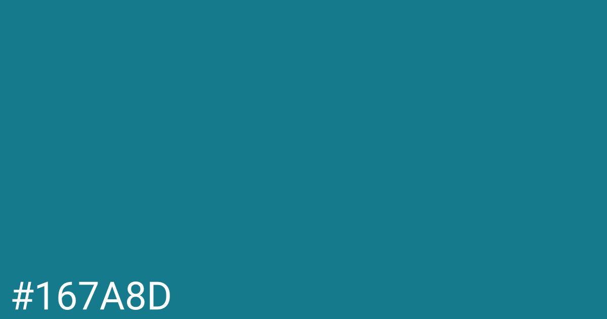 Hex color #167a8d graphic
