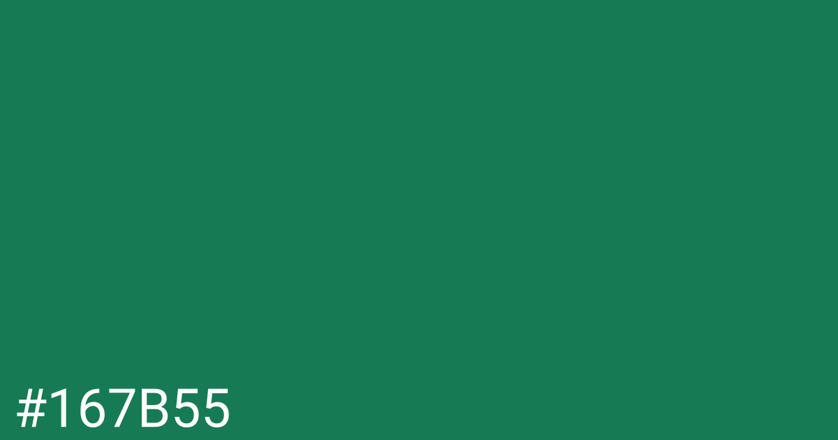 Hex color #167b55 graphic