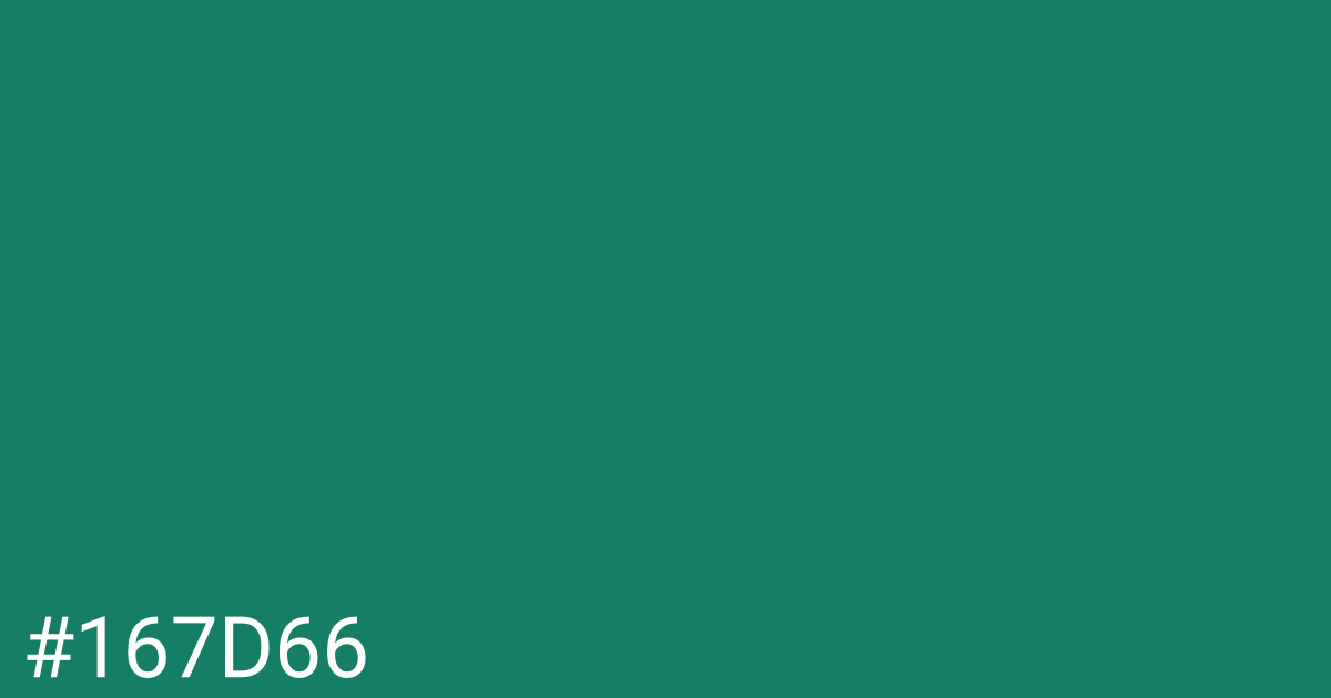 Hex color #167d66 graphic