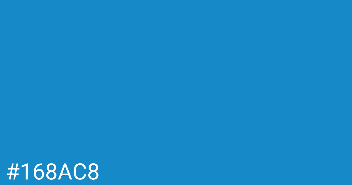 Hex color #168ac8 graphic