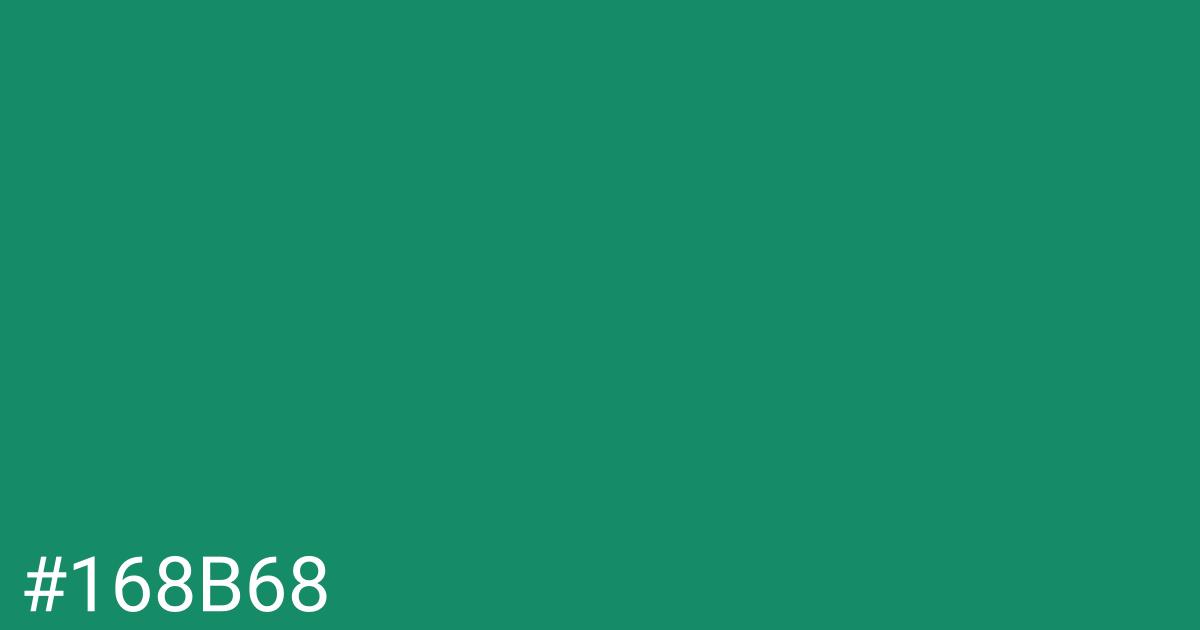 Hex color #168b68 graphic