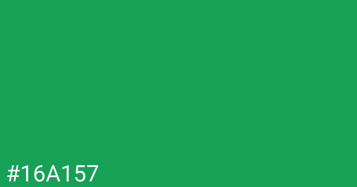 Hex color #16a157 graphic