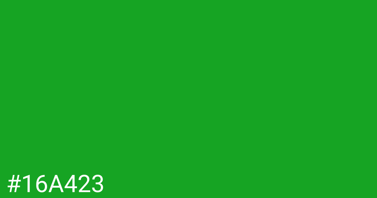 Hex color #16a423 graphic