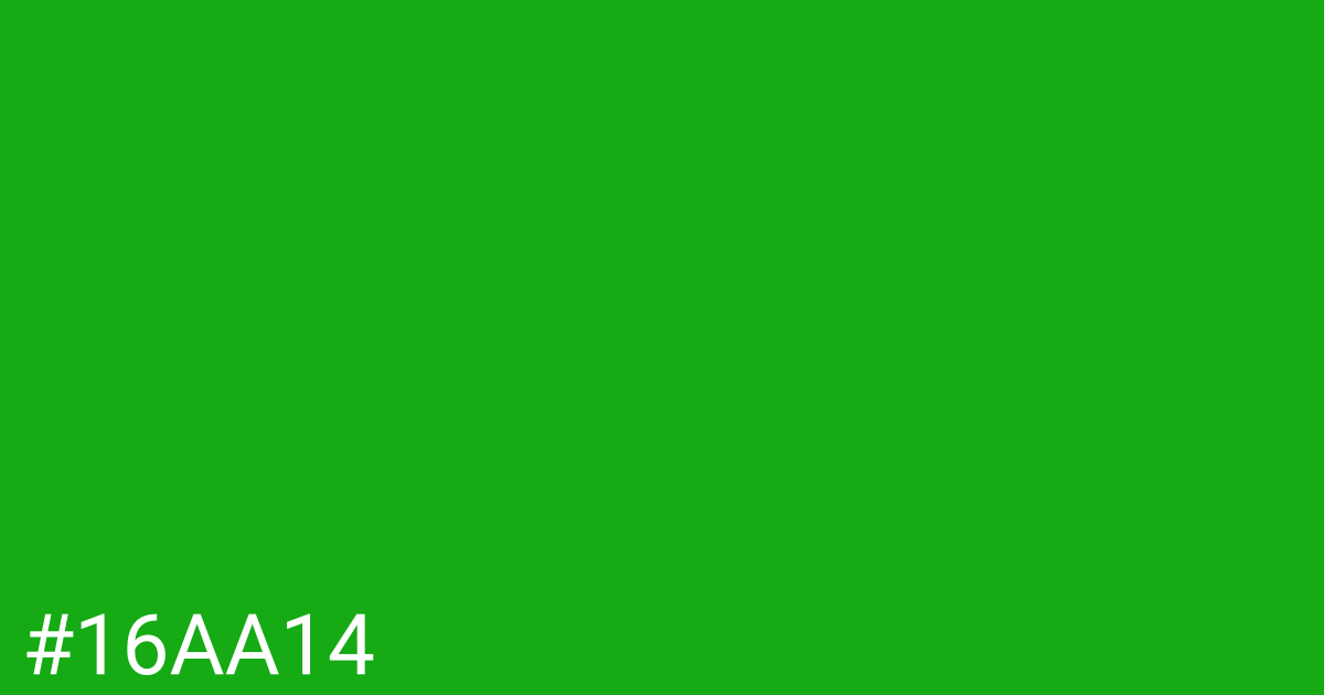 Hex color #16aa14 graphic