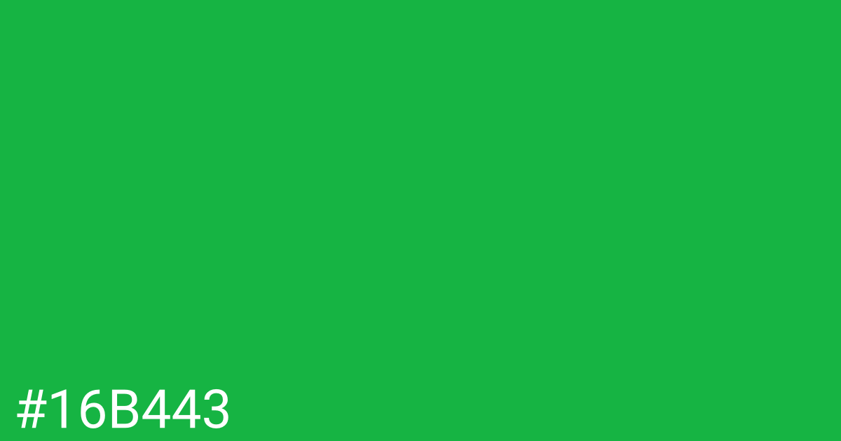 Hex color #16b443 graphic